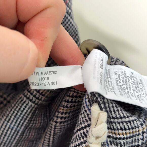 MADEWELL Flannel Bromley Shirt Ronan Plaid Gray Sz XL {3U28} - Picture 7 of 7